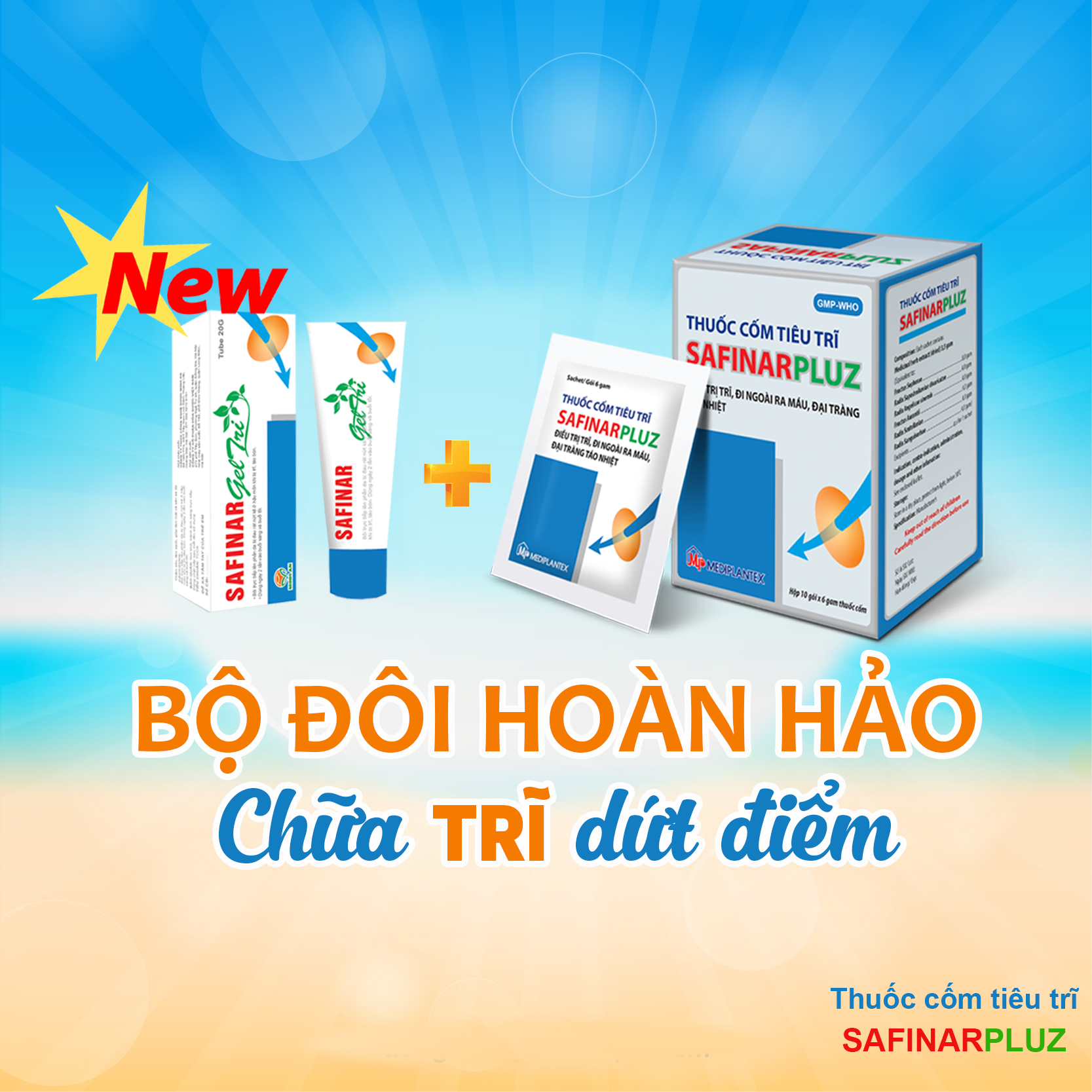 BỘ ĐÔI HOÀN HẢO Gia tăng sức mạnh chữa TRĨ dứt điểm